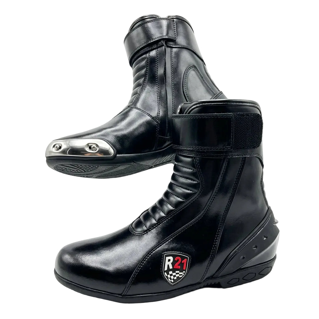 DRAG RACING BOOTS WITH INSIDE IRON SLIDER