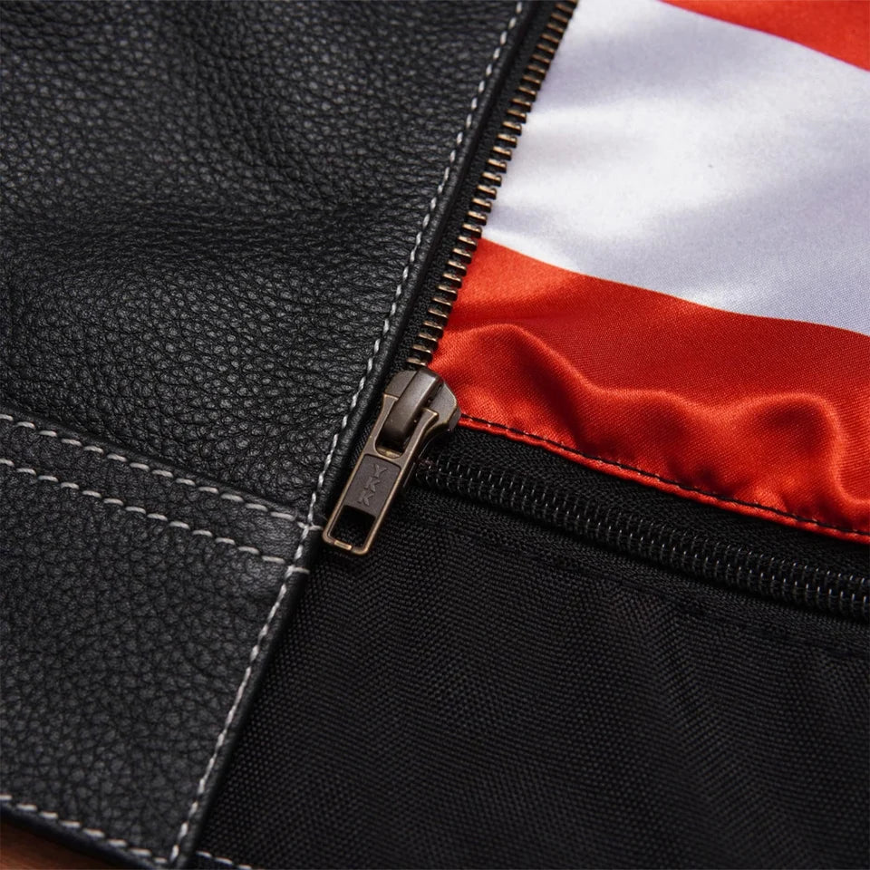 Leatherick Dual Closure Diamond Stitch Custom Vest