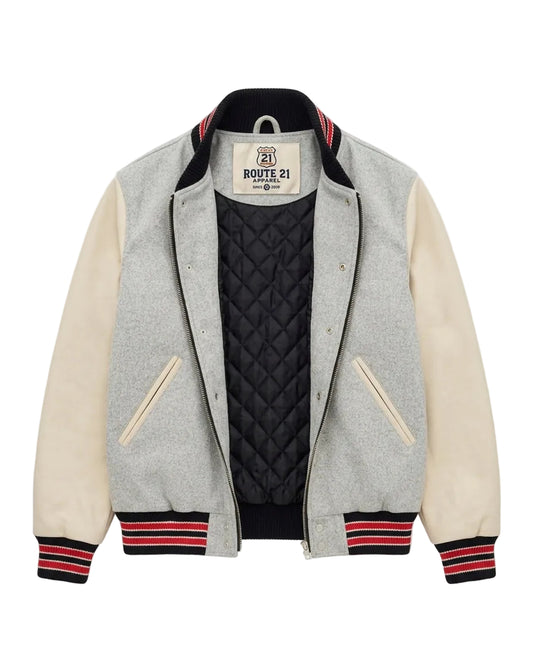 Varsity Jacket - Light Oxford