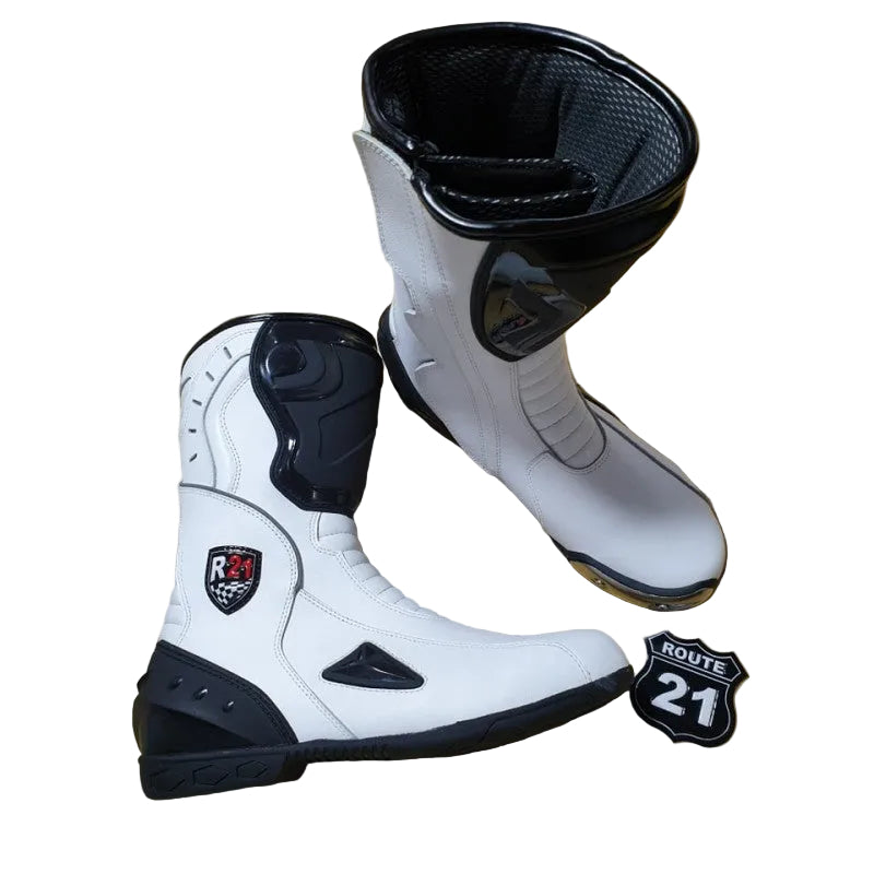 LON DRAG RACING BOOTS WITH INSIDE IRON SLIDER