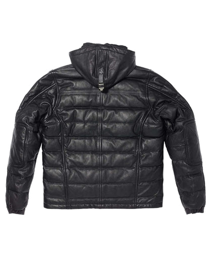 BLACK LEATHER DOWN