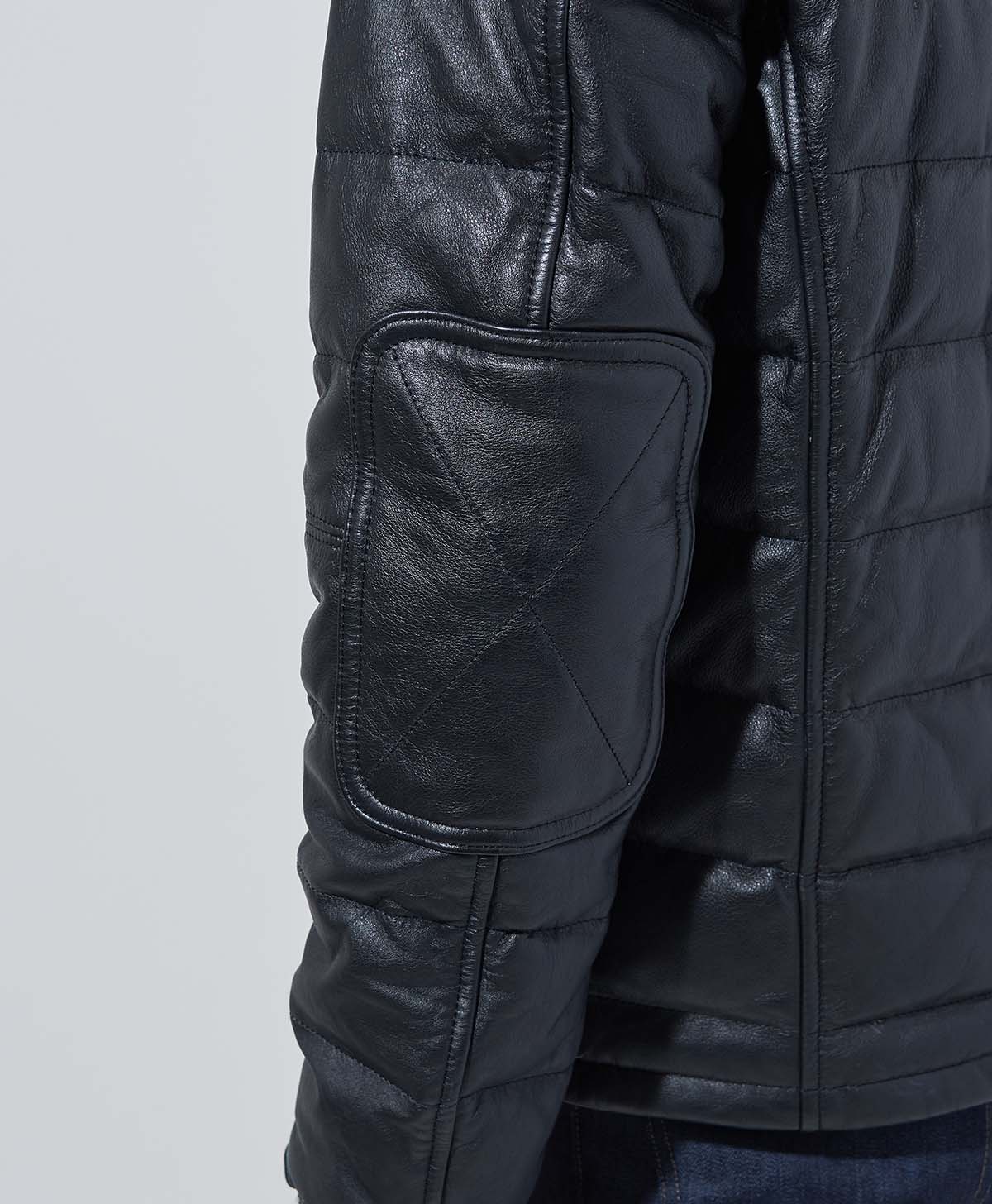 BLACK LEATHER DOWN