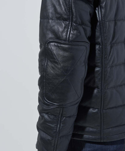 BLACK LEATHER DOWN