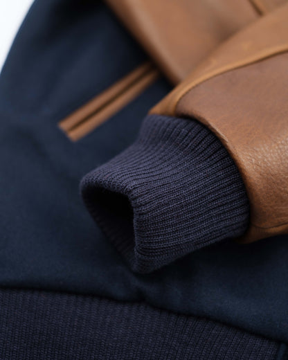 Varsity Jacket - Dark Navy / Luggage