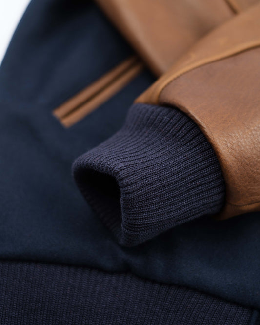 Varsity Jacket - Dark Navy / Luggage