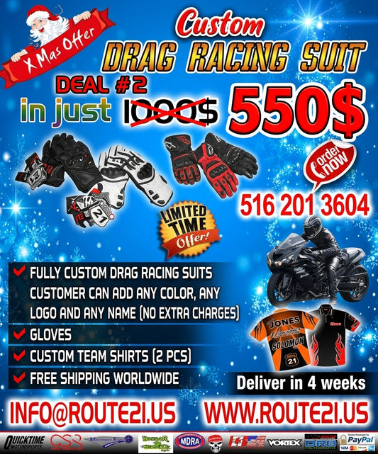 DEAL 2 CUSTOM DRAG RACING SUIT X MAS OFFER