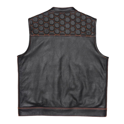 Leatherick Honeycomb Stitch Custom Motorcycle Vest