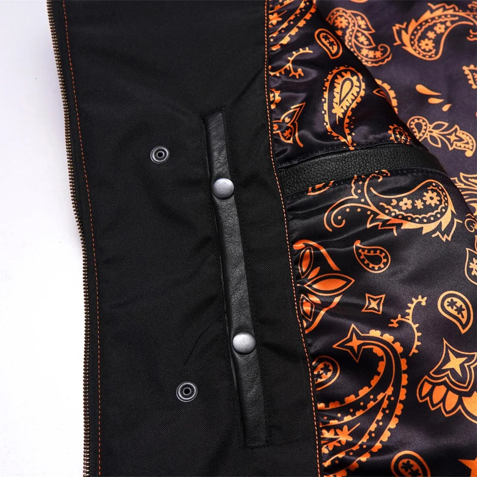 Leatherick Honeycomb Stitch Custom Motorcycle Vest